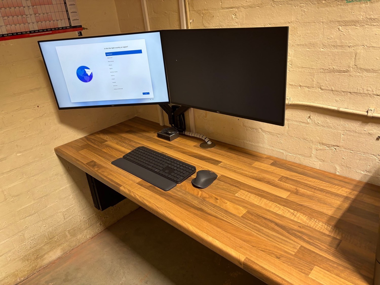 Completed dual-screen back-office workspace at The Big Pet Store in Halesowen